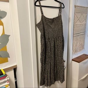 NWOT Leopard Print Midi Dress